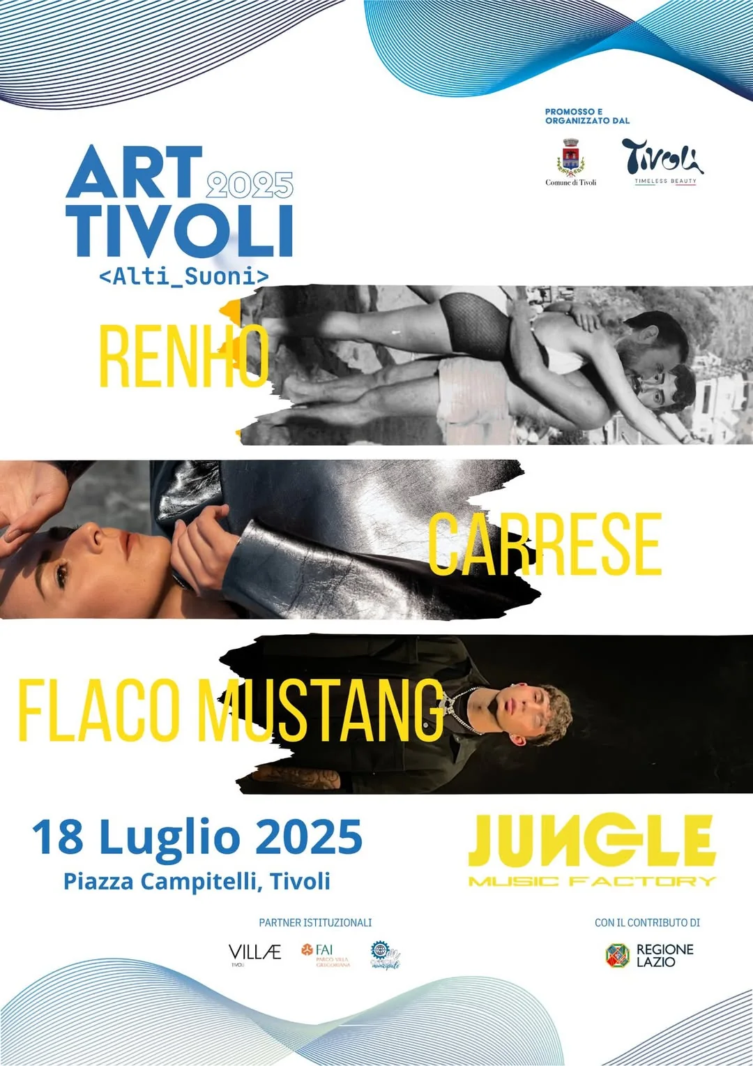 Locandina AltiSuoni del 18 luglio 2025 a Piazza Campitelli, Tivoli