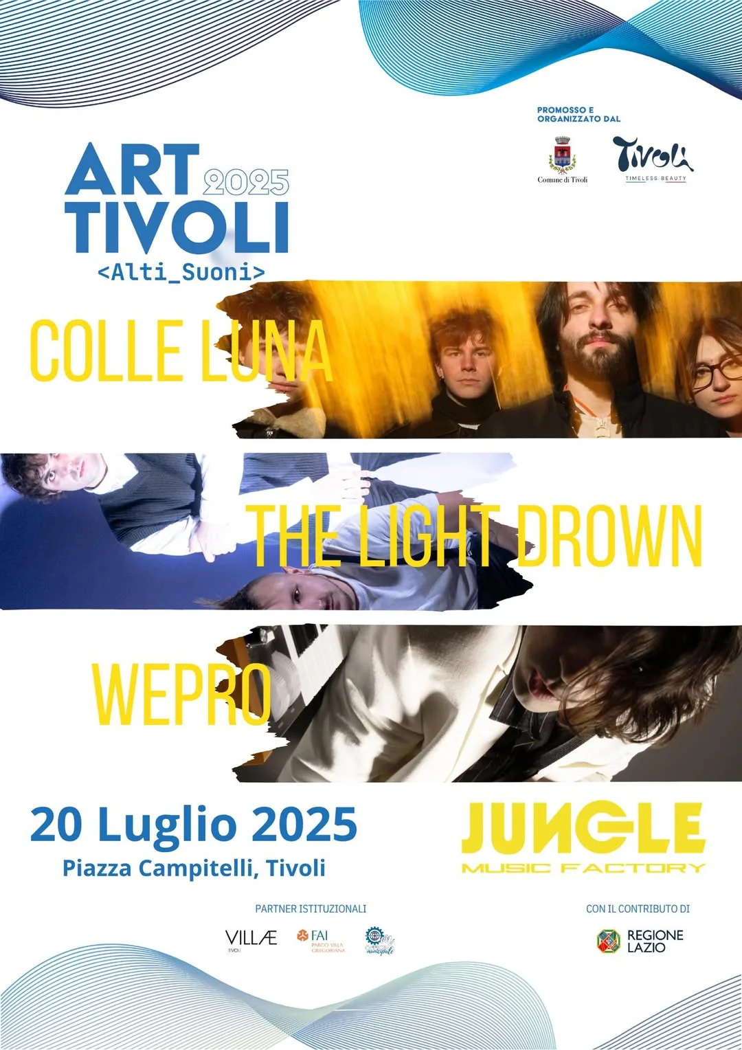 Programma AltiSuoni 20 luglio 2025: Colle Luna, The Light Drown e Wepro