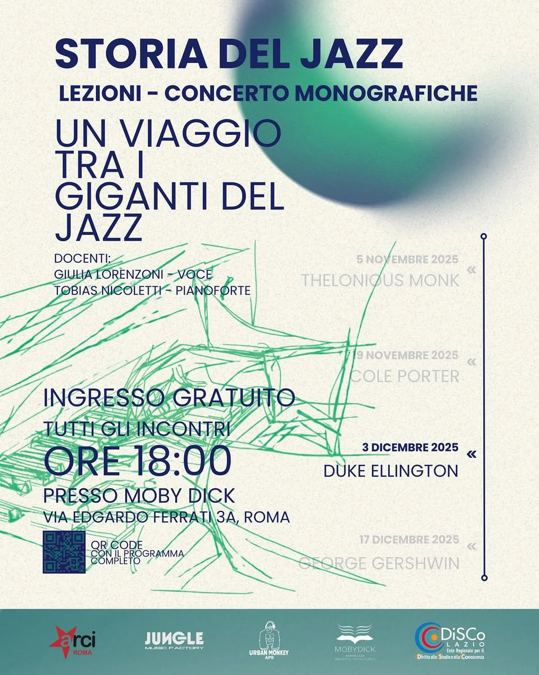 Locandina della lezione-concerto su Duke Ellington del 3 dicembre 2025