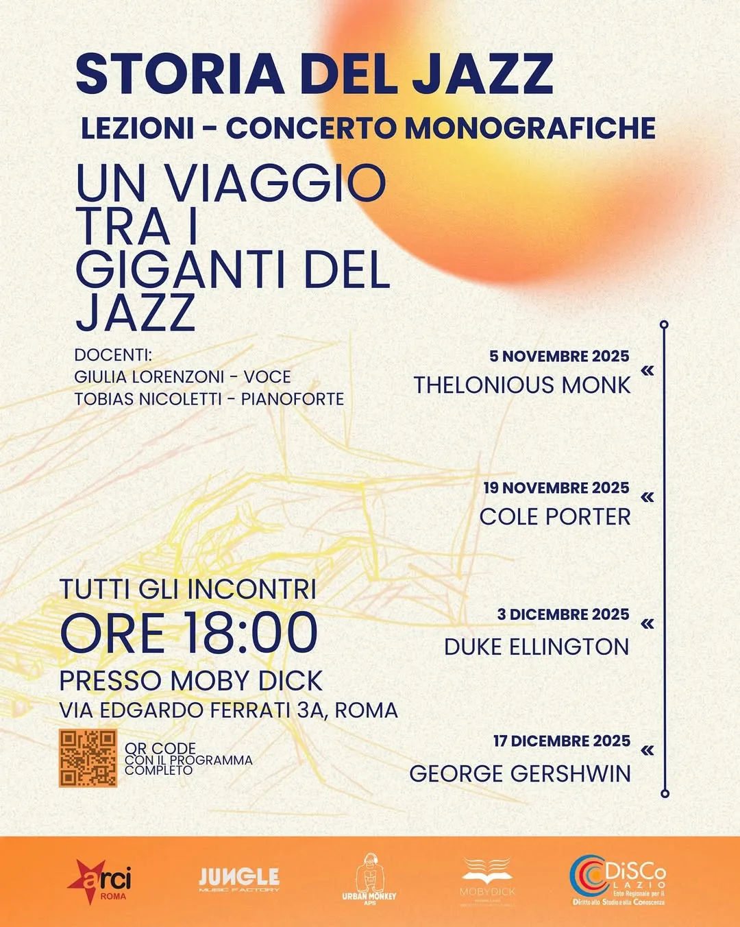 Locandina generale di Storia del Jazz 2025